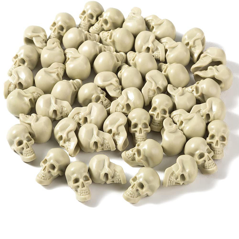 Buy wybcfp 50 Pieces Halloween Plastic Skull Heads Decorations